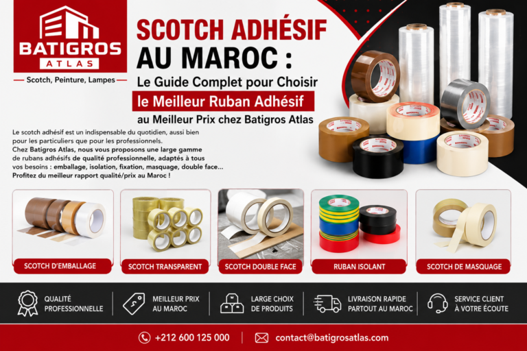 Lire la suite à propos de l’article Scotch Adhésif au Maroc : Le Guide Complet pour Choisir le Meilleur Ruban Adhésif au Meilleur Prix chez Batigros Atlas